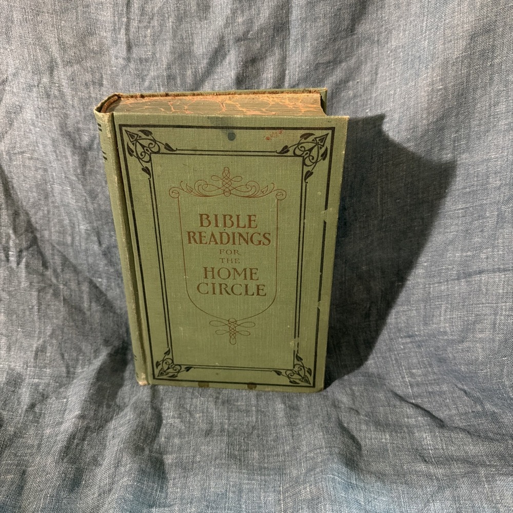 Antique Bible Readings for the Home Circle Illustrated Green Hardcover Book